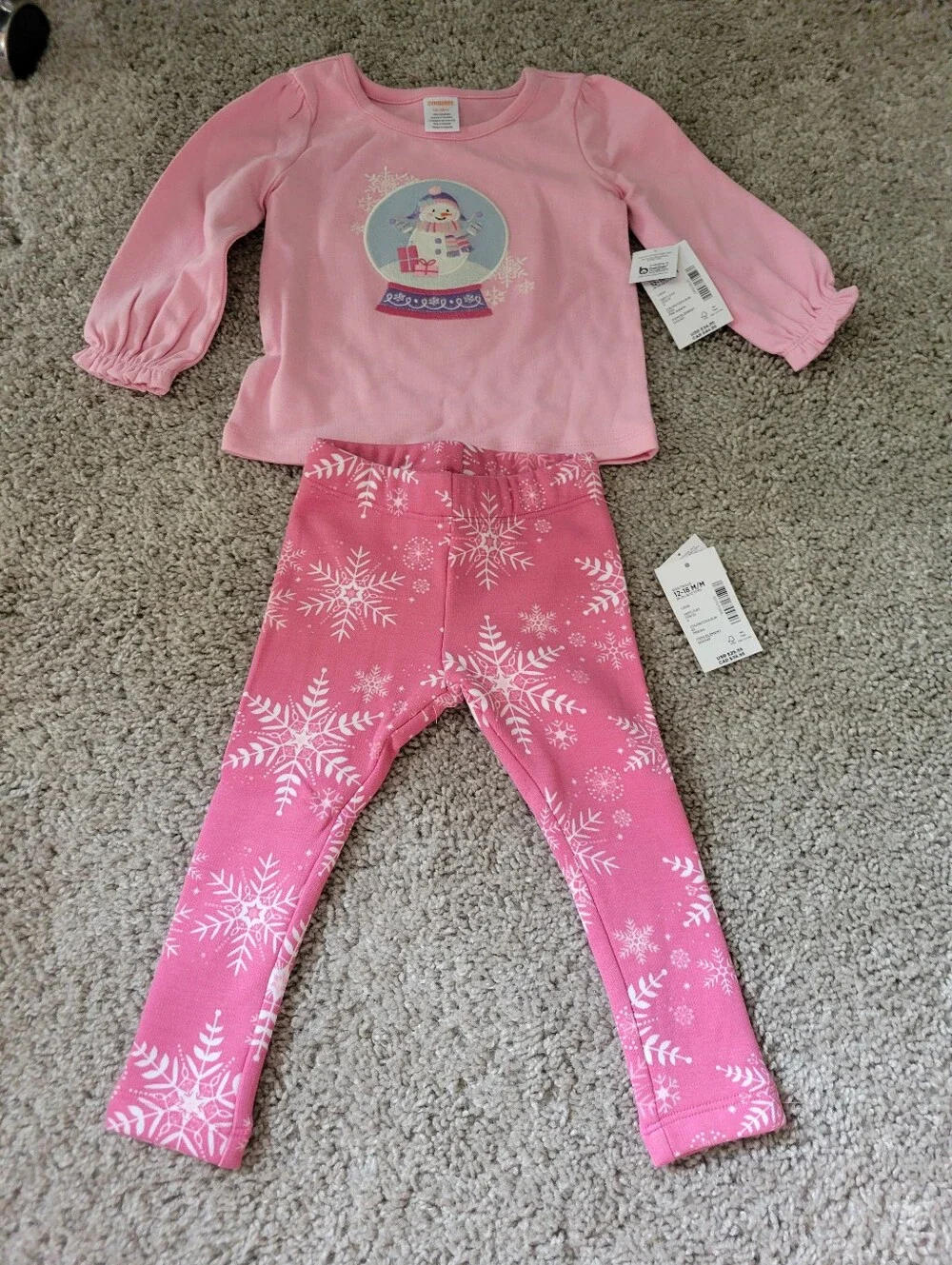 NWT Gymboree Pink Snowflake Set 12-18mo